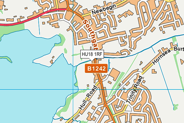 HU18 1RF map - OS VectorMap District (Ordnance Survey)
