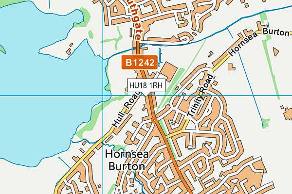 HU18 1RH map - OS VectorMap District (Ordnance Survey)