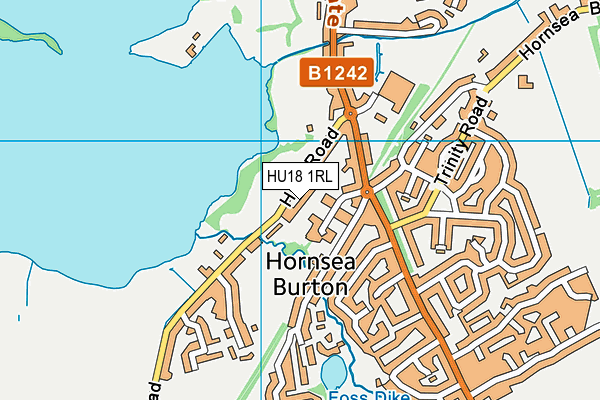 HU18 1RL map - OS VectorMap District (Ordnance Survey)