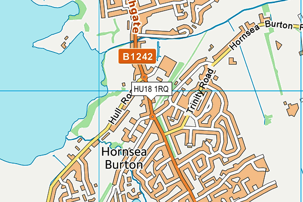 HU18 1RQ map - OS VectorMap District (Ordnance Survey)