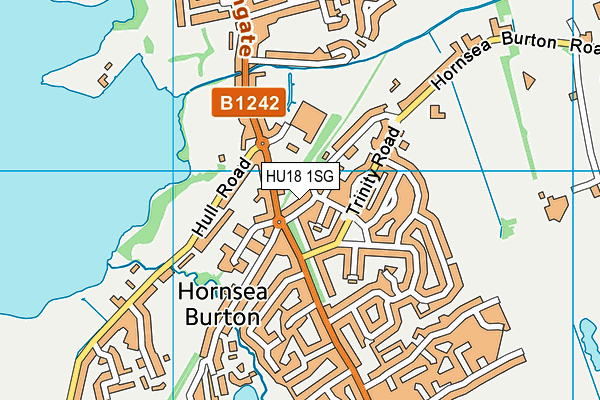 HU18 1SG map - OS VectorMap District (Ordnance Survey)