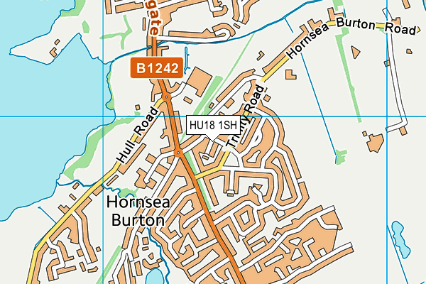 HU18 1SH map - OS VectorMap District (Ordnance Survey)
