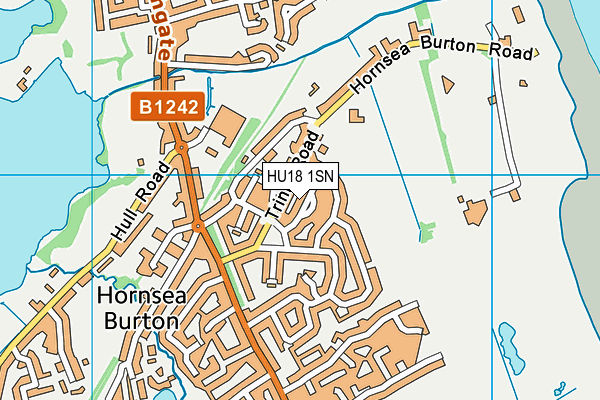 HU18 1SN map - OS VectorMap District (Ordnance Survey)