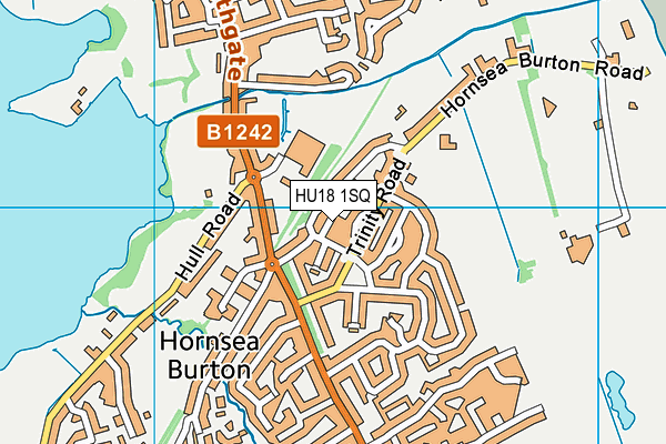 HU18 1SQ map - OS VectorMap District (Ordnance Survey)