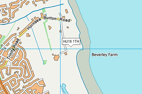 HU18 1TH map - OS VectorMap District (Ordnance Survey)