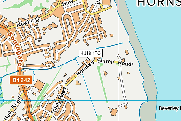 HU18 1TQ map - OS VectorMap District (Ordnance Survey)