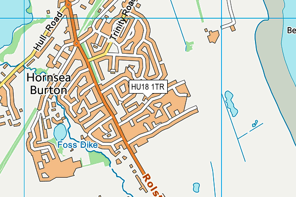 HU18 1TR map - OS VectorMap District (Ordnance Survey)