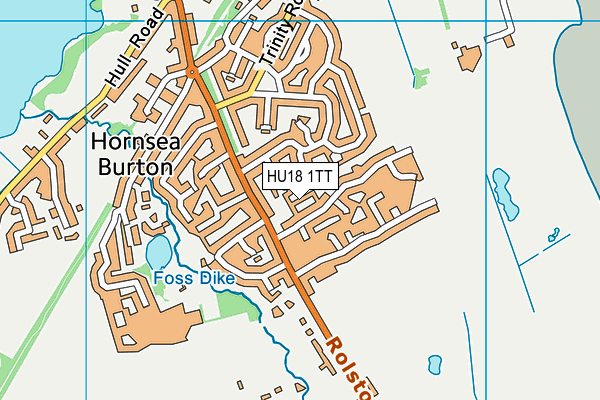HU18 1TT map - OS VectorMap District (Ordnance Survey)