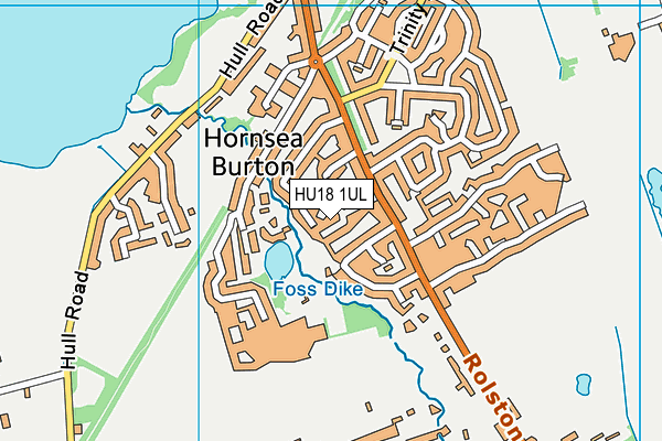 HU18 1UL map - OS VectorMap District (Ordnance Survey)
