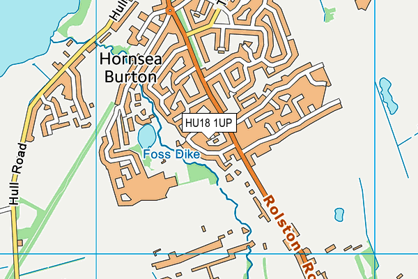 HU18 1UP map - OS VectorMap District (Ordnance Survey)