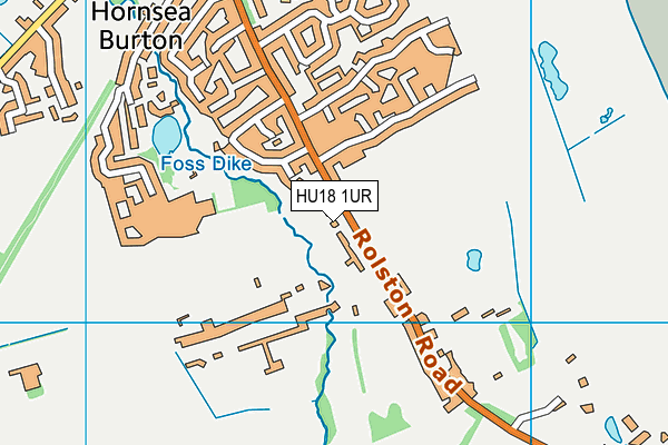 HU18 1UR map - OS VectorMap District (Ordnance Survey)
