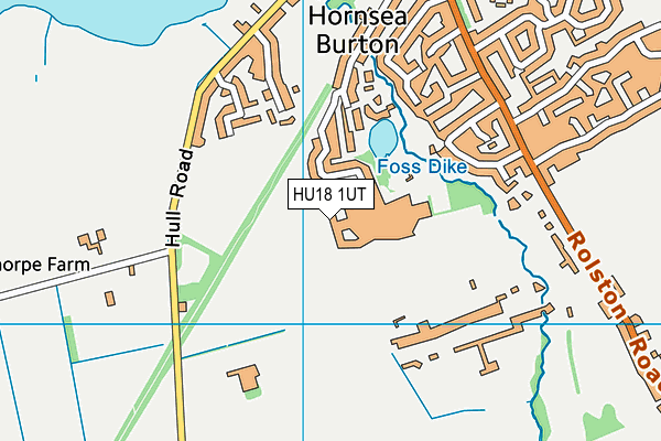 HU18 1UT map - OS VectorMap District (Ordnance Survey)