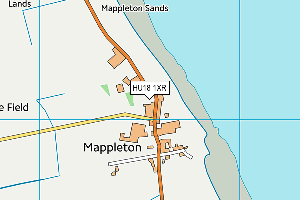 HU18 1XR map - OS VectorMap District (Ordnance Survey)
