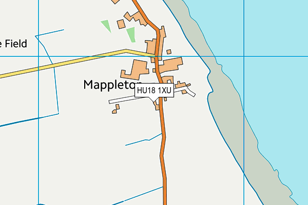 HU18 1XU map - OS VectorMap District (Ordnance Survey)
