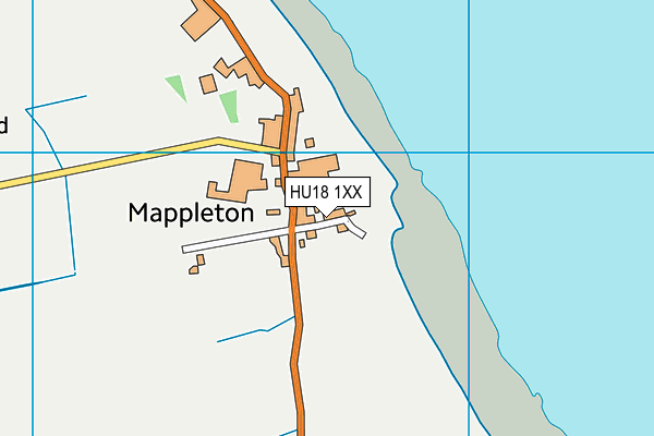 HU18 1XX map - OS VectorMap District (Ordnance Survey)