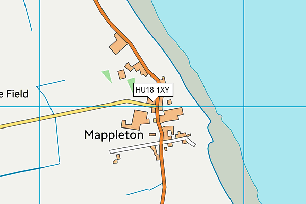 HU18 1XY map - OS VectorMap District (Ordnance Survey)