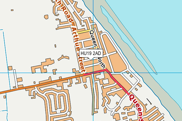 HU19 2AD map - OS VectorMap District (Ordnance Survey)