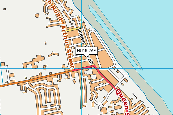 HU19 2AF map - OS VectorMap District (Ordnance Survey)