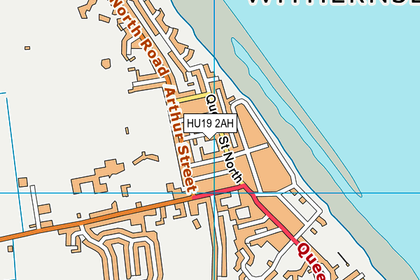 HU19 2AH map - OS VectorMap District (Ordnance Survey)