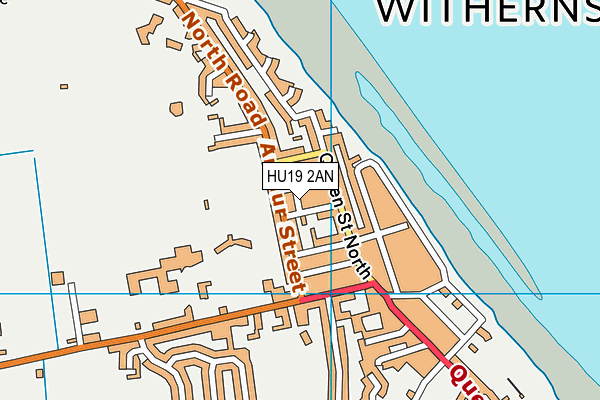 HU19 2AN map - OS VectorMap District (Ordnance Survey)