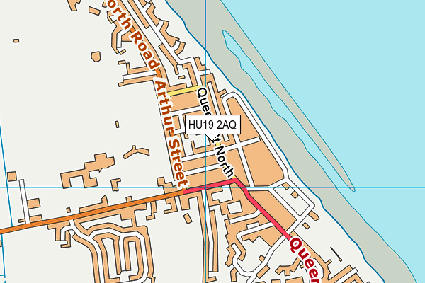 HU19 2AQ map - OS VectorMap District (Ordnance Survey)