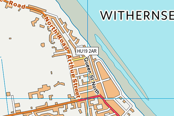HU19 2AR map - OS VectorMap District (Ordnance Survey)