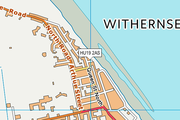 HU19 2AS map - OS VectorMap District (Ordnance Survey)