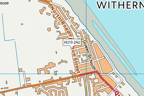 HU19 2AU map - OS VectorMap District (Ordnance Survey)