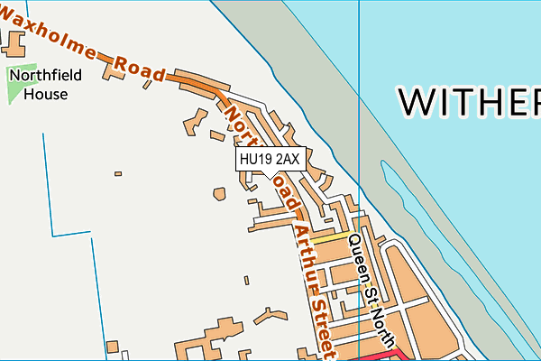 HU19 2AX map - OS VectorMap District (Ordnance Survey)