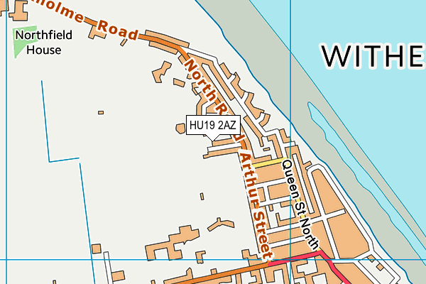 HU19 2AZ map - OS VectorMap District (Ordnance Survey)