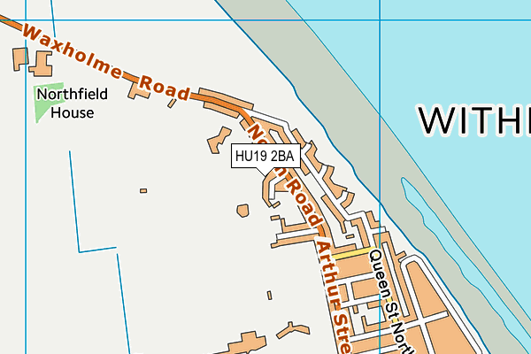 HU19 2BA map - OS VectorMap District (Ordnance Survey)