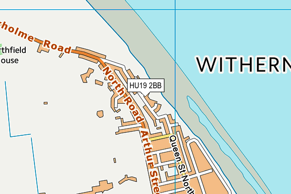 HU19 2BB map - OS VectorMap District (Ordnance Survey)