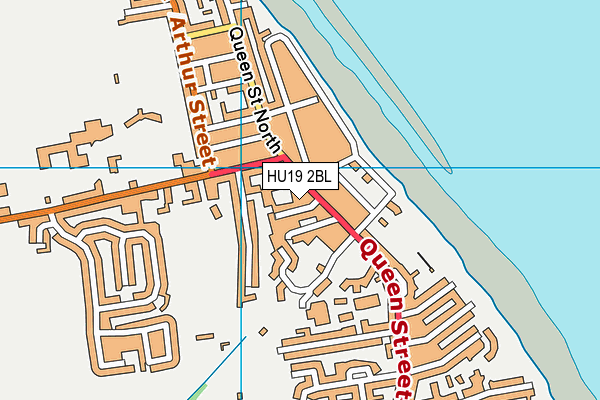 HU19 2BL map - OS VectorMap District (Ordnance Survey)