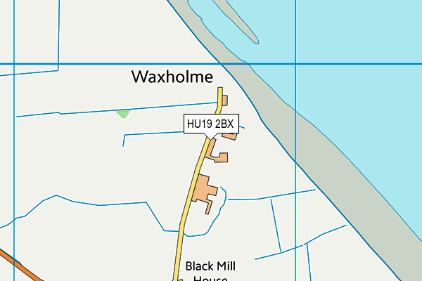 HU19 2BX map - OS VectorMap District (Ordnance Survey)