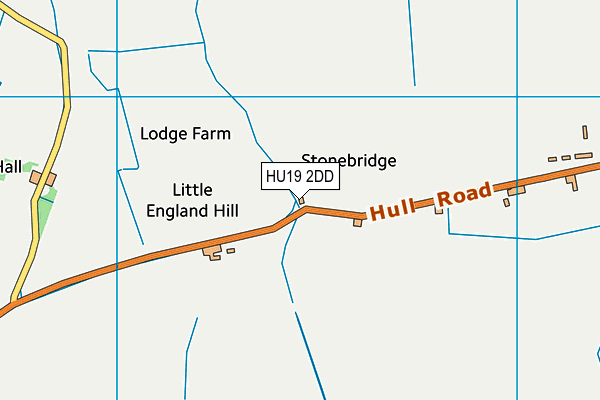 HU19 2DD map - OS VectorMap District (Ordnance Survey)