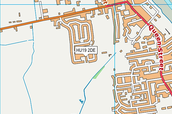 HU19 2DE map - OS VectorMap District (Ordnance Survey)