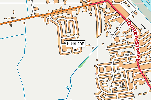 HU19 2DF map - OS VectorMap District (Ordnance Survey)