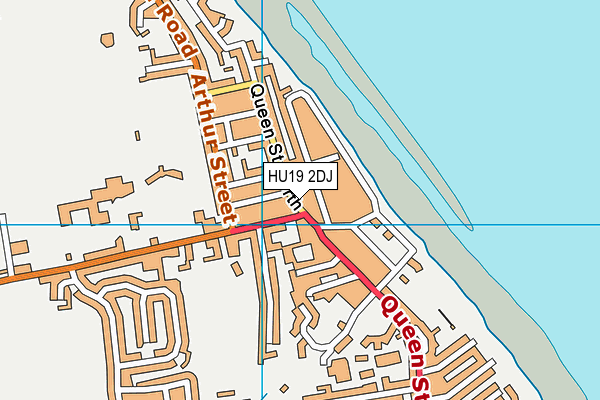 HU19 2DJ map - OS VectorMap District (Ordnance Survey)