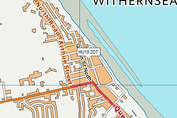 HU19 2DT map - OS VectorMap District (Ordnance Survey)