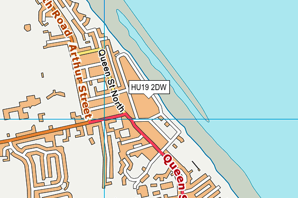 HU19 2DW map - OS VectorMap District (Ordnance Survey)