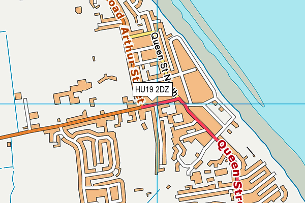 HU19 2DZ map - OS VectorMap District (Ordnance Survey)