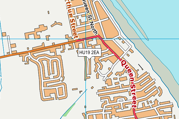 HU19 2EA map - OS VectorMap District (Ordnance Survey)