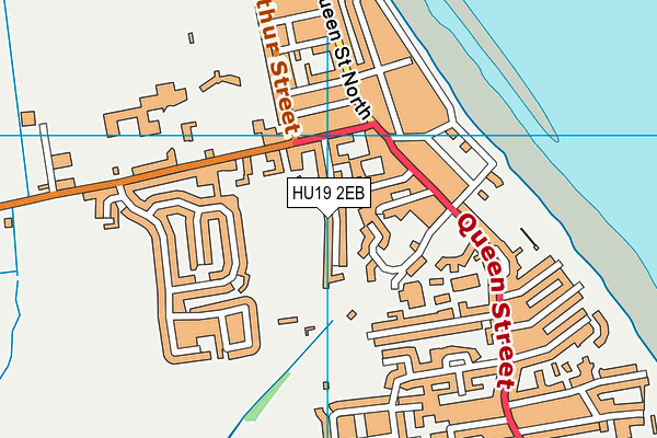 HU19 2EB map - OS VectorMap District (Ordnance Survey)