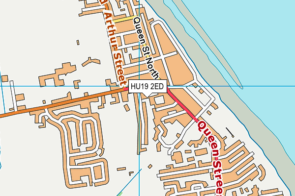 HU19 2ED map - OS VectorMap District (Ordnance Survey)