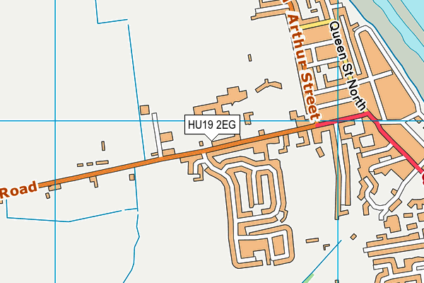 HU19 2EG map - OS VectorMap District (Ordnance Survey)