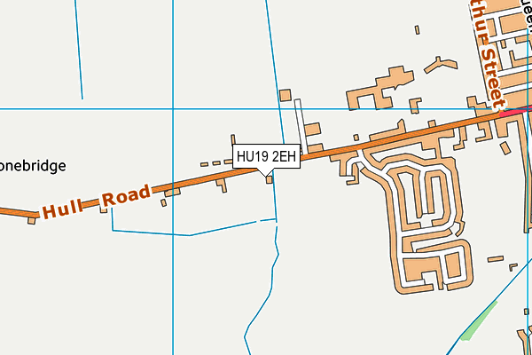 HU19 2EH map - OS VectorMap District (Ordnance Survey)