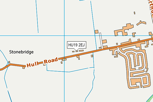 HU19 2EJ map - OS VectorMap District (Ordnance Survey)