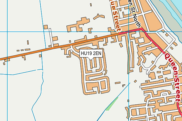 HU19 2EN map - OS VectorMap District (Ordnance Survey)