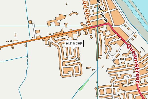 HU19 2EP map - OS VectorMap District (Ordnance Survey)