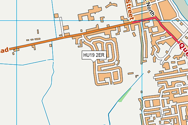 HU19 2ER map - OS VectorMap District (Ordnance Survey)